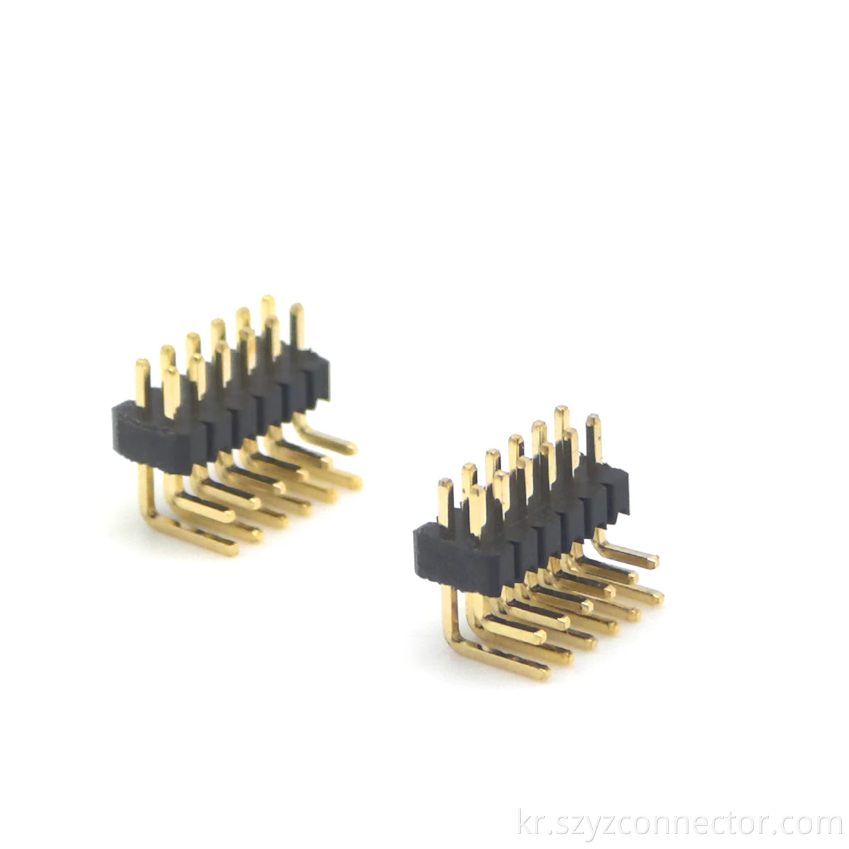 1.27mm Pitch Pin header Connector Right Angle SQ0.4/0.46mm H1.5mm 2*6P